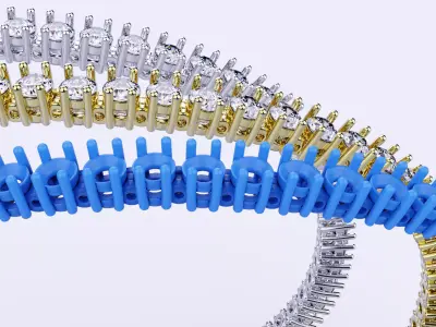 Diamond Tennis Bracelet 3D print model