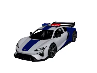 Concept Police Car Futuristic Law Enforcement Vehicle 3D model