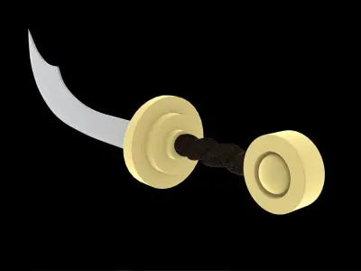 Scimitar sword 3D model purchase