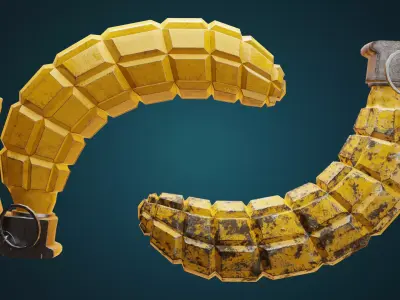 Banana Granada Low Poly Low-poly 3D model