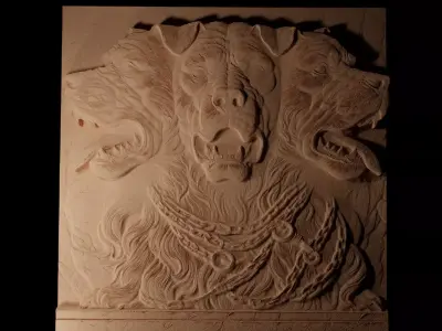 Cerberus CNC 3d Print High Relief Sand Casting  3D print model