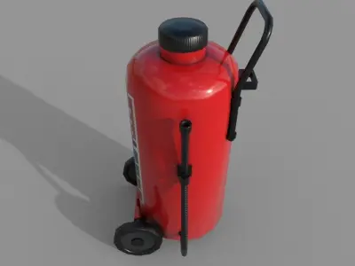 2 Fire Extinguishers Low-poly 3D model