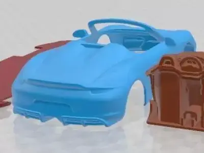 Porsche Boxster Spyder 2016 Printable Car  3D print model