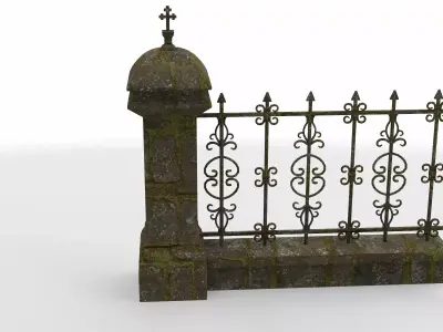 set architecture fence  3D model