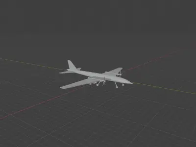 Unmanned Combat Aerial Vehicle Stage 1  3D print model