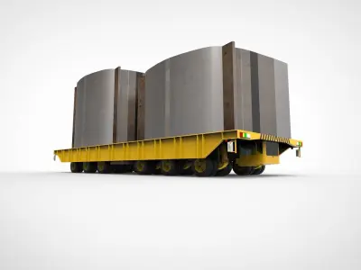 hull trailer shipyard 3D model