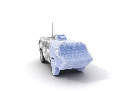 Camouflage Armored Vehicle model pack Low-poly 3D model get