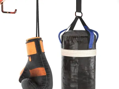 Gym Equipment Boxing Low-poly 3D model