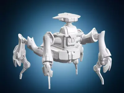 Halo Covenant Scarab Walker Battle Vehicle 3D print model