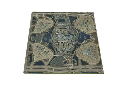 Orlando International Airport - High Resolution Image 3D model