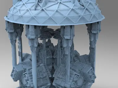 Occult Elven Sci fi Tower 3  3D model