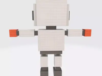 Robot Character N19 Low-poly 3D model