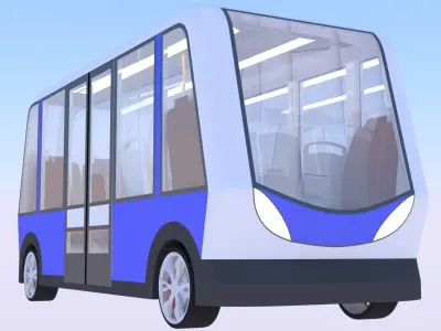 Smart minibuses 3D Model Pack