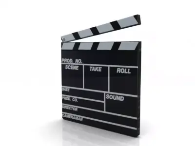 Clapperboard movie clapper board 3D model
