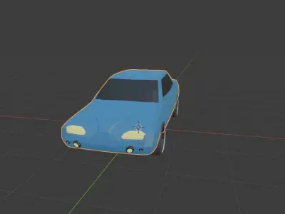 low poly car Free low-poly 3D model V2