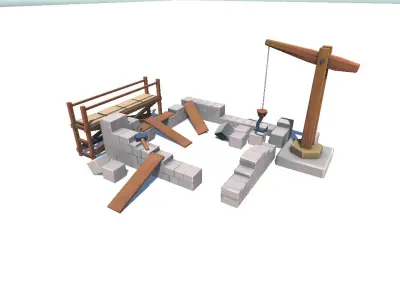 Fantasy Buildings Pack Low-poly 3D model