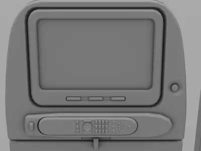 economy seats model Low-poly 3D model