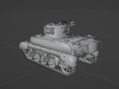 M5 Stuart Low-poly 3D model