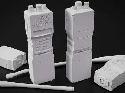 High-Poly model of Harris RF-5800 Falcon II radiostation 3D model