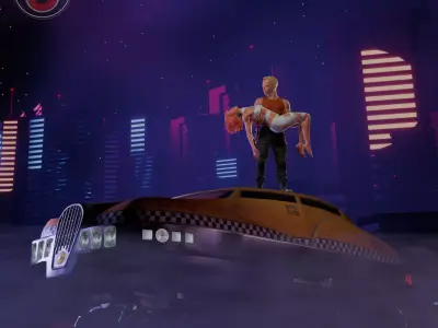 Leeloo and Korben Dallas  the Fifth Element taxi scene printable 3D print model