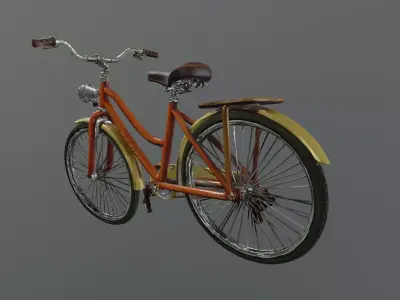 vintage bicycle prop 3D model