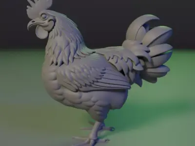 Rooster 3D print model buy