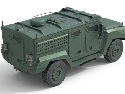 Patriot II Protected Mobility Vehicle  Low-poly 3D model