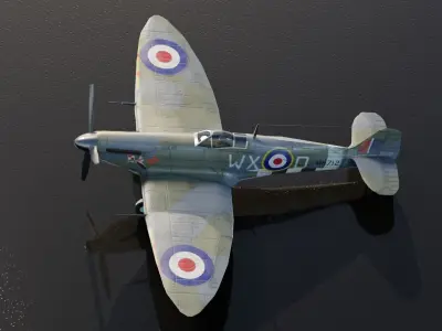 Supermarine Spitfire Low-poly 3D model by netrunner75