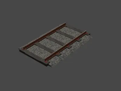 Railway Track 3D model 4