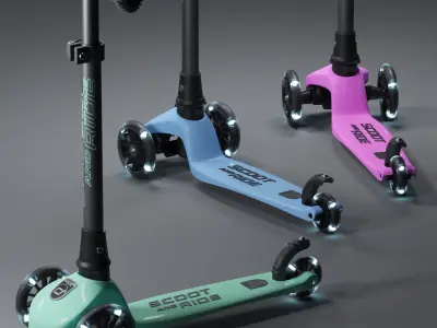 Kick scooter scoot and ride highwaykick 3 3D model