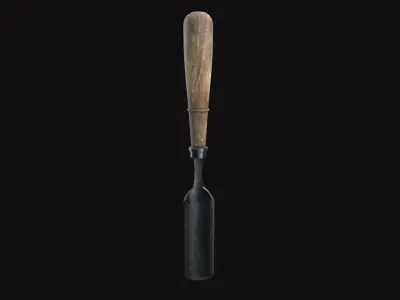 Medieval Chisels V02 Low-poly 3D model