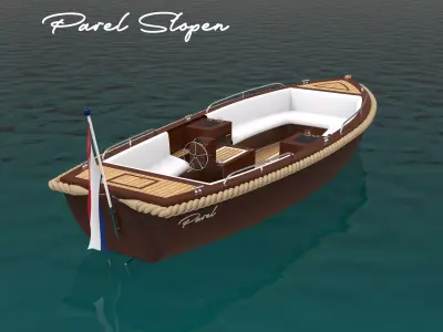 Sloepen Wooden Boat 3D model