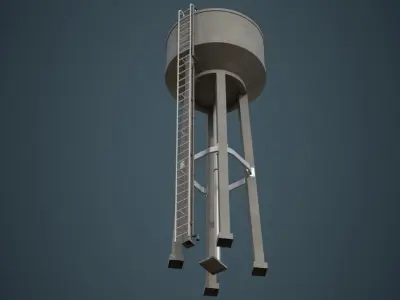Water Tank 2A Low-poly 3D model