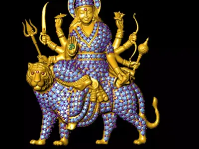 Sherawali Durga Mataji  3D print model