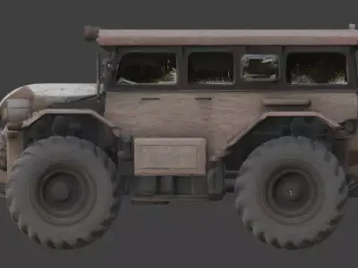 Custom Wide Body Interceptor 3D Model Low-poly 3D model