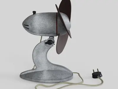 Vintage cooling fan 3D model