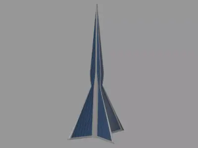 Fictional Skyscraper Free low-poly 3D model