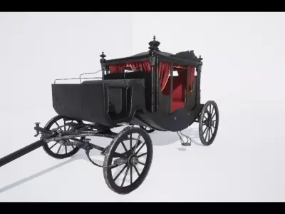The Carriage 02 Low-poly 3D model