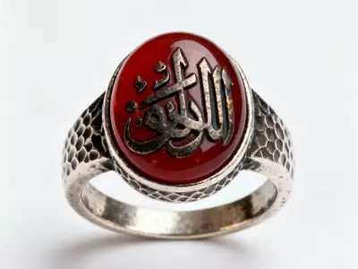 Majestic Ottoman Calligraphy Ring 3D Model Low-poly 3D model
