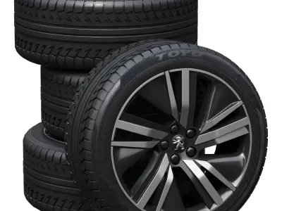 Peugeot wheels 3D model by zifir3d