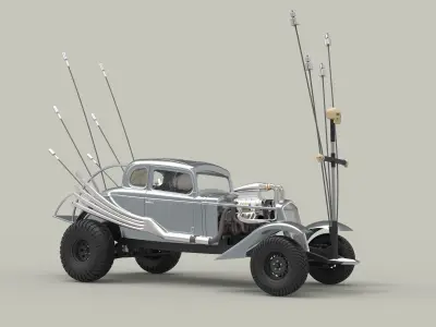 Nux car from the movie Mad Max Fury road 3D model
