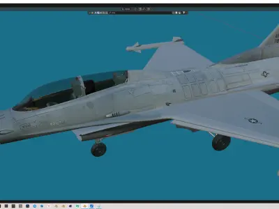 F-16D fighter Free 3D model
