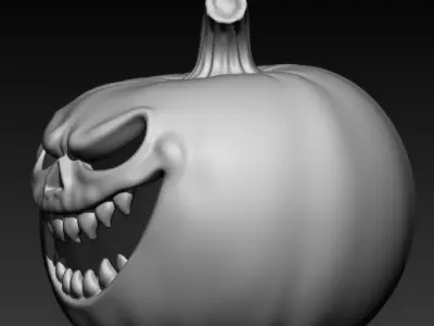 Evil Halloween Pumpkin  Free 3D print model