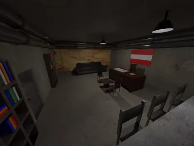 Military Bunker - Austria Low-poly 3D model