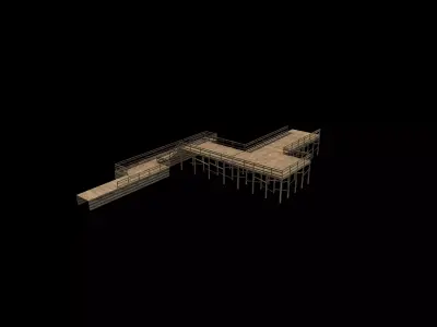Wooden Walkway  3D model