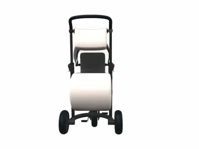 Baby stroller tricycle 02 3D model