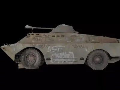 Soviet BRDM-2 Military Amphibious Armored Vehicle Photoscan 3D model
