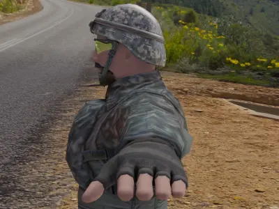 army worrier game ready model Low-poly 3D model