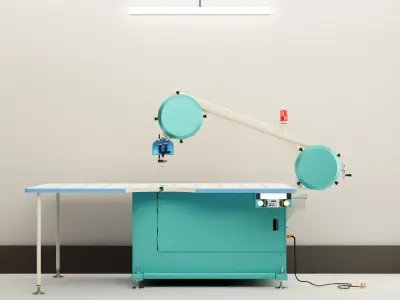 Band Knife Fabric Cutting Machine - 3D Model 3D model