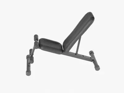 Exercise Utility Bench Low-poly 3D model